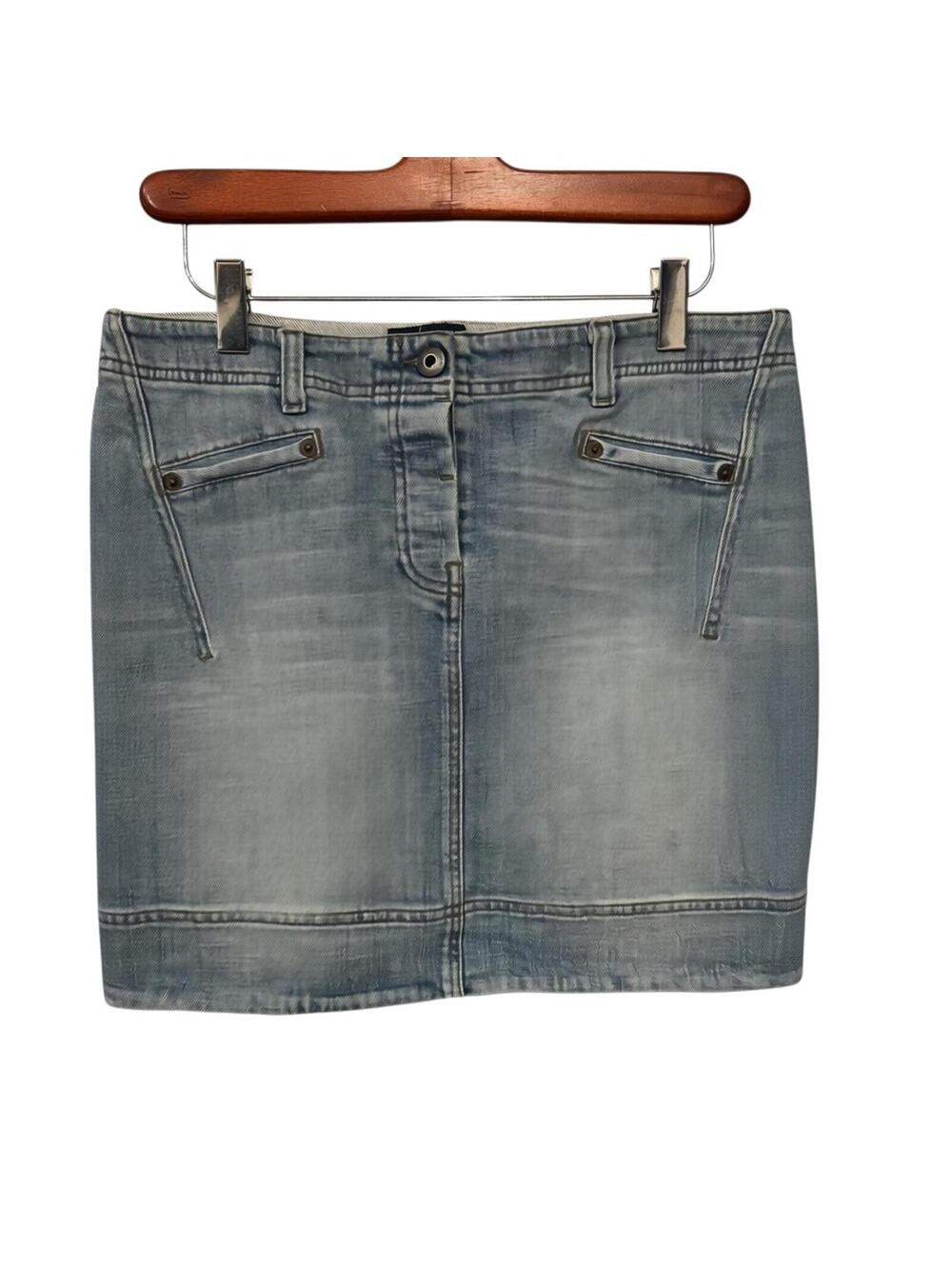 AJ Armani Jeans Women's Denim Mini Skirt Blue Size 10